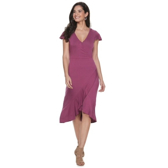 Juicy Couture Twilight Pink Faux Wrap Dress NWT - Picture 2 of 2